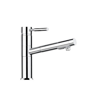 7817 - Single lever sink mixer with double jet removable shower and flexible pipes