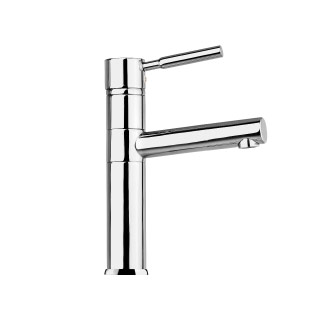 7820 - Single lever basin mixer with rotating spout and flexible pipes
