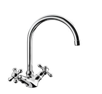 6017 - Single hole sink mixer with  flexible pipe