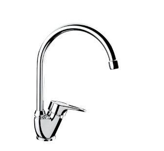 6201 - Single lever sink mixer with high spout and flexible pipes