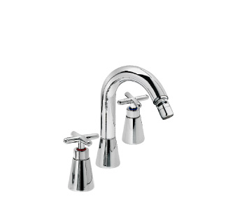 8507 - Bidet mixer high spout with flexible pipes