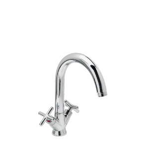 8509 - Single hole sink mixer with  flexible pipes